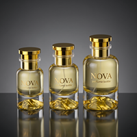 Botol Parfum Kaca Silinder Transparan Mewah 30ml 50ml 100ml Botol Semprot Kosong Custom dengan Tutup Semprotan Kabut Halus Kemasan