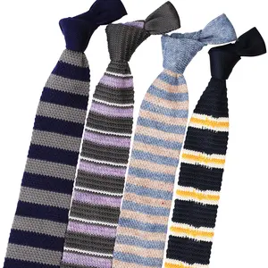 新正式图案设计最佳中国品质领带条纹羊毛针织男士领带针织领带