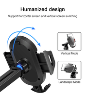 Support de téléphone et tablette pour voiture, anti-vibration, à ventouse puissante, rétractable, rotatif à 360° pour pare-brise