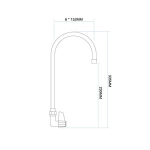 Grifo de Cocina Monomando de Pared Premium con Caño Giratorio de 10 Pulgadas, Fácil Instalación, Cuerpo de Latón Moderno, Cromado Pulido, para Hoteles - Product Image 2