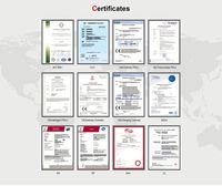 PDU universel, 1U, 6 prises avec interrupteur, plaque de contrôle de tension et de courant