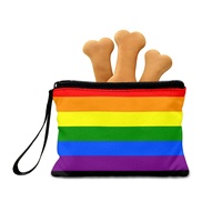 Porte-monnaie pliable personnalisé à thème arc-en-ciel gay « Victoires sur le SIDA » imprimé, pour le transport de poche, le rangement dans les sacs, et l'organisation des affaires diverses dans les tiroirs de dortoir