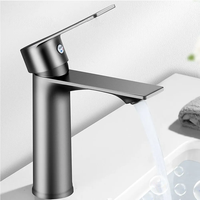 Robinet monotrou moderne pour lavabo à domicile Robinet de lavabo à eau chaude et froide Noyau en céramique Robinet de lavabo de salle de bain