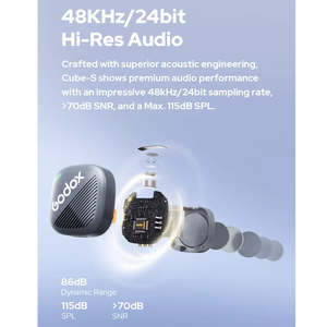 GODOX Cube-SC/SL Kit2 Funk mikrofon 2,4 GHz Max 300M LOS Range Pro Audio aufnahme für <span class=keywords><strong>Interview</strong></span>-Vloging Live-Streaming - Product Image 2