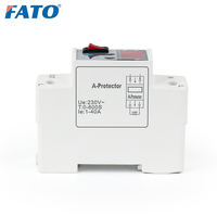 Fata DIN RAIL protecteur de surintensité à réinitialisation automatique affichage numérique Led stabilisateurs de Protection de tension avec interrupteur
