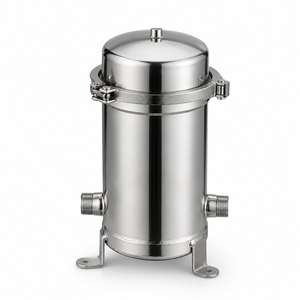 Boîtier de filtre en acier inoxydable à cartouche unique de grande taille, 30 pouces avec raccord NPT de 1 pouce pour systèmes de filtration par osmose inverse et chimique - Product Image 4