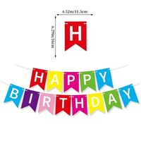 Set de Decoración para Fiestas de Cumpleaños Transfronterizo, Guirnaldas de Cumpleaños, Adornos Espirales Coloridos, Estrellas de Papel PET para Fiestas