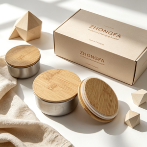 Meilleures ventes - Couvercle rond en bambou avec joint en silicone - Couvercle rond en bambou pour récipient métallique pour le stockage des aliments - Product Image 3