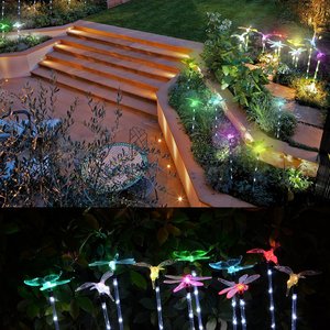Luces Solares de Jardín con Forma de Libélula, Lámpara LED de Estaca para Decoración Exterior, Resistente al Agua, Alimentada por Energía Solar - Product Image 2
