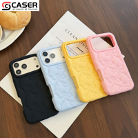 Coque de téléphone antichoc en silicone souple avec nœud 3D, design mignon et pur, sensation douce pour la peau, style Kawaii, pour iPhone 17/16/15