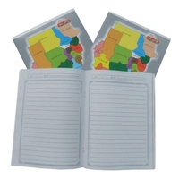 Cahier de composition pour les élèves des écoles personnalisé Design vert noir rouge marbre Style mathématiques musique école