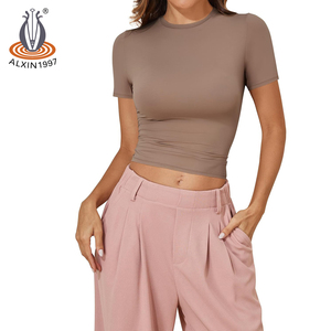 Maglietta termica a girocollo in Alxin da <span class=keywords><strong>donna</strong></span> canottiera autunnale di moda con abbigliamento comodo traspirante - Product Image 2