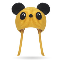 Gorro de Punto Cálido para Niños de Jardín de Infancia, Protección para los Oídos a Prueba de Frío, Gorro Infantil de Nailon con Diseño de Panda