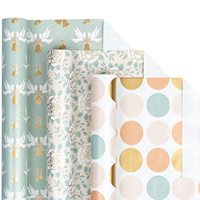 Papier d'emballage cadeau en rouleau de luxe avec impression florale or et argent, taille personnalisée, vente en gros en Chine pour mariage