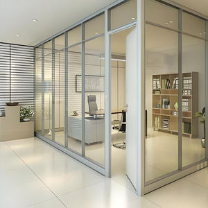 <span class=keywords><strong>Cloison</strong></span> de séparation moderne transparente en verre ignifuge facile à installer séparateur de pièce de bureau pour les repas en plein air de l'entrepôt scolaire - Product Image 4