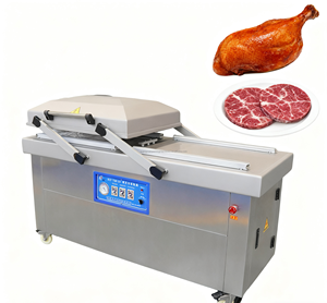 Macchine per il Confezionamento Sottovuoto a Doppia Camera, Sigillatrice Sottovuoto per Bistecche, Pollo, Coscia di Maiale, Pancetta, Carne Stagionata, Pesce - Product Image 1