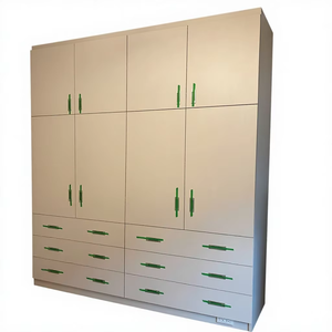 Armario de dormitorio de madera moderno y práctico personalizado con múltiples cajones para almacenamiento - Product Image 1