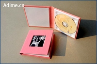 Elegan putih hitam persegi foto CD DVD USB lengan kemasan timah dapat penutup kasus untuk fotografer