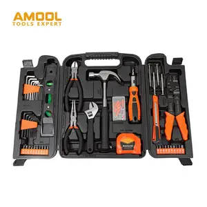 Universal Household Maintenance Cordless Combo 129Pcs Tool Set Household Hand Tool Kit With Box Storage