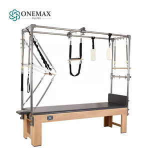 Tavolo Trapezio ONEMAX in Legno d'Acero con Molle Regolabili, Macchina per Allenamento Completo del Corpo per Studi Pilates e Centri <span class=keywords><strong>Fitness</strong></span> - Product Image 1