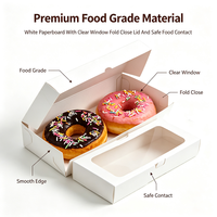 Boîtes à donuts personnalisées avec logo, emballages en papier pour donuts, boîtes d'emballage pour boulangerie, livraison de desserts à emporter