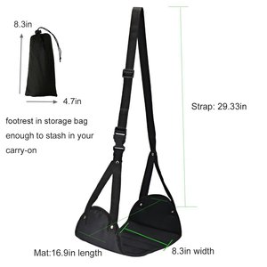 Lihao <b>Car</b> Footrest Sling <b>Hook</b> Nylon Black 80x650mm Portable Leg Support for Travel - Product Image 3