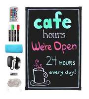 Fabricante de fábrica 7 colores neón fluorescente Diy menú Mensaje publicidad brillo borrable Led escritura cantar tablero