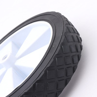 Chariot pliant multifonction et pneus de poussette fournis par le fabricant ; Roues en PVC de 8 pouces sans frein, modèle noir/blanc 009