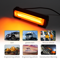 Barre lumineuse de signalisation à LED COB mini 6 pouces, multicolores, étanche IP65, durable, pour voitures, camions, remorques, 12V-24V