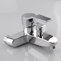Robinet de douche mural thermostatique et à débit contrôlé pour cuisine, eau chaude et froide, jet de pluie pour baignoire, mélangeur de robinet de douche en zinc