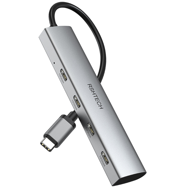 Wholesale USB HUB 4 in 1 4 Type C Laptop Docking Station 3.2 Gen 2 10Gbps High Speed Data Transfer USB-C HUB for Mac PC