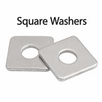 TEBAK Custom Stainless Steel Square Washer M10 Flat Square Hole Washers Fastener Square Bevel Washer Square Steel Plate Washers
