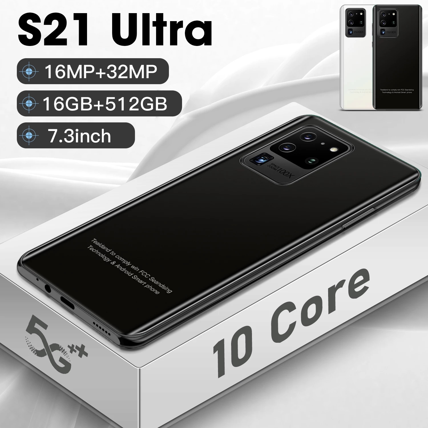 S21 Ultra Smartphone Andriod 16G 512GB Global Version Mobile