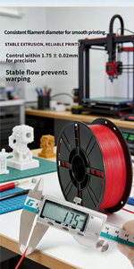 เส้นพลาสติก PETG ขนาด 1.75 มม. น้ำหนัก 1 กก. สำหรับเครื่องพิมพ์ 3 มิติ เส้นพลาสติกคุณภาพพรีเมียมจากโรงงานโดยตรง ความแข็งแรงสูง สำหรับการพิมพ์ 3 มิติ - Product Image 4