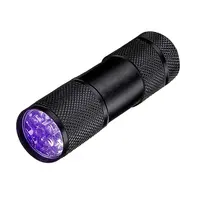 알루미늄 미니 보라색 빛 UV Blacklight LED 손전등 돈 탐지기 9 LED 395NM UV 토치