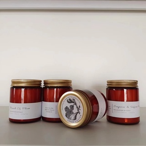 Velas de cera aromáticas de lujo más vendidas en tarro de cristal <span class=keywords><strong>vela</strong></span> perfumada personalizada con mechas de algodón para baño y aromaterapia - Product Image 6