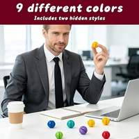 Ensemble de 9 balles à presser imprimées en 3D créatives, jouet anti-stress, décoration de bureau à assembler, stock US