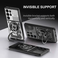 Coque de téléphone magnétique avec anneau de maintien pour Samsung Galaxy S26 S25 S24 S23 S22 Ultra Plus S25FE, compatible avec la charge sans fil