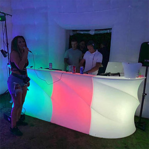 Bancone da tavolo a LED circle bar per noleggio di intrattenimento per eventi bancone da bar a led illuminato mobile commerciale per discoteca - Product Image 3