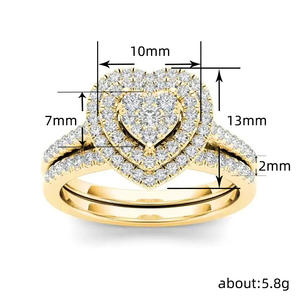 Anello con Diamante Taglio Cuore H374 in Oro Bianco, Diamante Naturale Colore D, Design Halo per Fidanzamento Femminile - Product Image 6