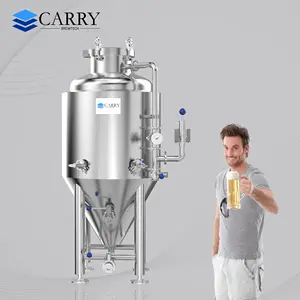 Tangki fermentasi stainless steel 3 bbl peralatan pembuatan fermenter jaket