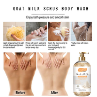 Gel Douche au Lait de Chèvre Haute Qualité Parfum pour Femme Lavant Corporel Éclaircissant Hydratant pour Peaux Noires