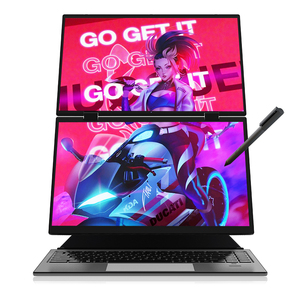 Hiệu Suất Cao N100 Kinh Doanh Máy Tính Xách Tay Với 14 + 14 Inch Màn Hình Kép Siêu Mỏng Xách Tay Văn Phòng & Chơi Game Máy Tính Sử Dụng Với Anh Cắm - Product Image 1