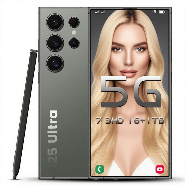 Good Selling Original S25 Ultra+ Mobile Phones Big Screen Android14.0 5G Smartphone 1GB Android Phone