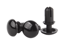 Rivets à tête ronde, rivets à pousser en nylon, rivets en plastique blanc et noir de type R pour fabricants de fixations de cartes de circuits imprimés