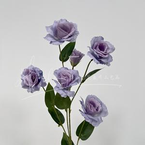 Lisianthus Artificial <b>Flowers</b> 6-Head <b>Silk</b> High Simulation Wedding Home Decor Bouquet - Product Image 2