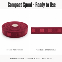 Bande élastique en silicone imprimée avec logo personnalisé, ceinture en caoutchouc jacquard, bande extensible antidérapante pour vêtements, sous-vêtements, vêtements de sport
