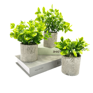 Suministro directo de fábrica de alta calidad Mini pequeña maceta decorativa de hierba verde artificial moderna para el hogar Oficina escritorio falso - Product Image 6