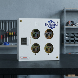 4 <b>Socket</b> + 1 TPN 30/3 AMP Industrial Distribution Box Metal Enclosure OMDMS KK60 Model Gujarat Outdoor & Indoor Use - Product Image 3