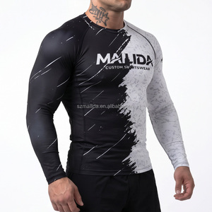 T-shirt de compression à manches longues pour homme, séchage rapide, antibactérien, rashguard BJJ pour entraînement de Jiu-Jitsu sans kimono - Product Image 4